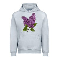 Heather Grey Purple Lilac Flower Urban Hoodie - LillyAllenDesigns
