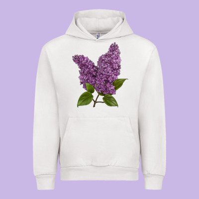 Purple Lilac Flower Urban Hoodie Designed By Lillyallendesigns