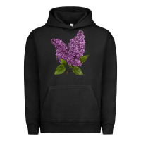 Pigment Black Purple Lilac Flower Urban Hoodie - LillyAllenDesigns