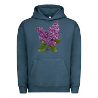 Pigment Midnight Navy Purple Lilac Flower Urban Hoodie - LillyAllenDesigns