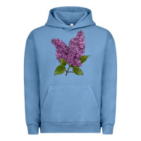 Pigment Pebble Blue Purple Lilac Flower Urban Hoodie - LillyAllenDesigns