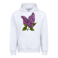 White Purple Lilac Flower Urban Hoodie - LillyAllenDesigns