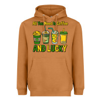 Meerkat All you need is coffee and lucky St. Patrick's Heavyweight Hoodie - HowdyJamesFarm