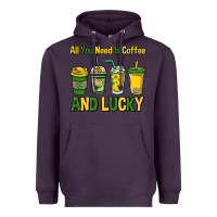 Plum All you need is coffee and lucky St. Patrick's Heavyweight Hoodie - HowdyJamesFarm