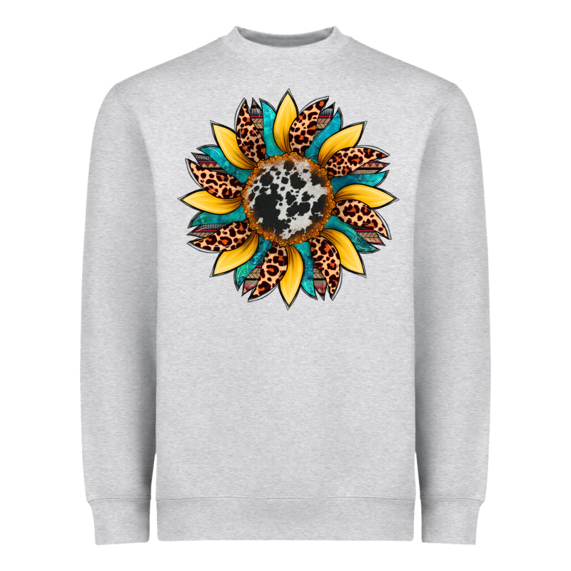 Sunflower Cowhide Leopard Heavyweight Sweatshirt by Artiststas | Teevron