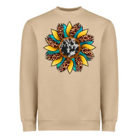 Mushroom sunflower cowhide leopard Heavyweight Sweatshirt - Artiststas