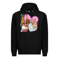 Black Easter hearts Easter Day Premium Hoodie - HowdyJamesFarm