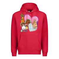 Cardinal Easter hearts Easter Day Premium Hoodie - HowdyJamesFarm