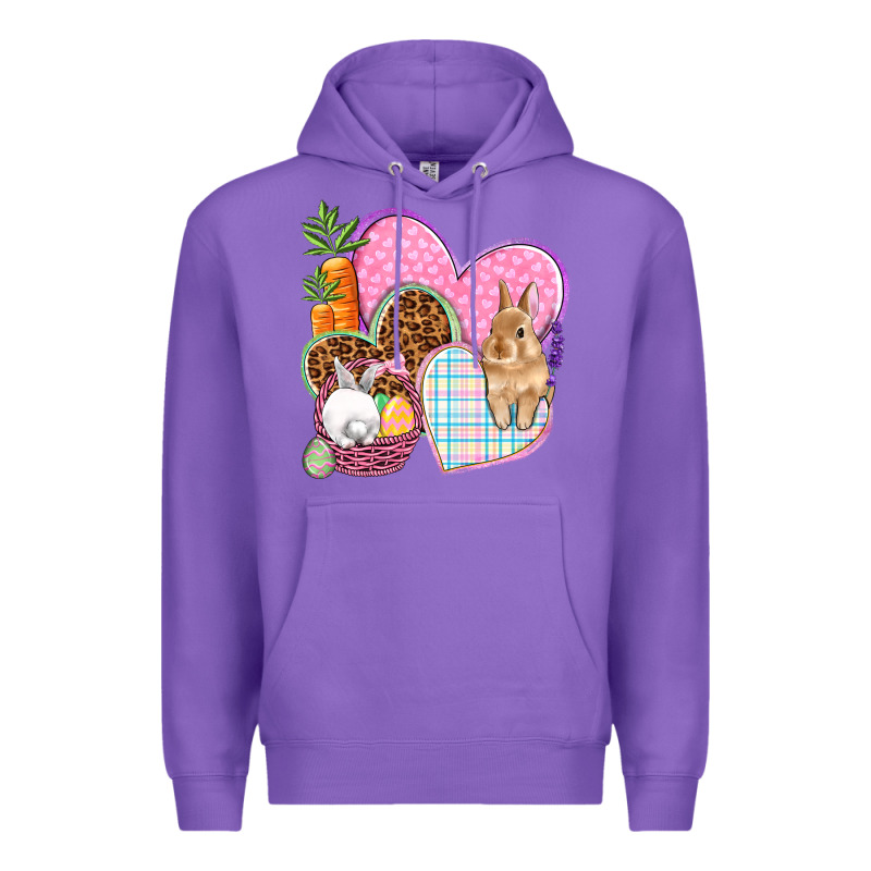Easter Hearts Easter Day Premium Hoodie by HowdyJamesFarm | Teevron