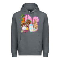 Rock Easter hearts Easter Day Premium Hoodie - HowdyJamesFarm
