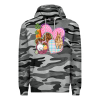Slate Camo Easter hearts Easter Day Premium Hoodie - HowdyJamesFarm