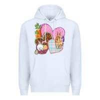 White Easter hearts Easter Day Premium Hoodie - HowdyJamesFarm