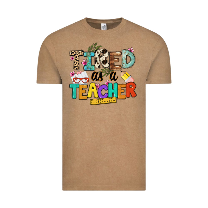 Tired As A Teacher Vintage Tee by NancyCooperArtShop | Teevron