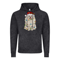 White Pomeranian With Christmas Lights Vintage Hoodie | Teevron