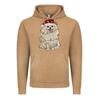 Vintage Camel white pomeranian with christmas lights Vintage Hoodie - RanaPortraitStore