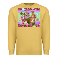 Antique Gold Easter eggs bunnys basket Premium Sweatshirt - OliviaCreatesArt