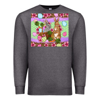 Charcoal Heather Easter eggs bunnys basket Premium Sweatshirt - OliviaCreatesArt