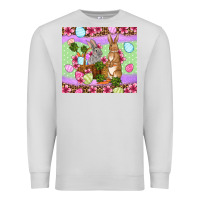 Dove Grey Easter eggs bunnys basket Premium Sweatshirt - OliviaCreatesArt