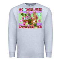 Heather Grey Easter eggs bunnys basket Premium Sweatshirt - OliviaCreatesArt