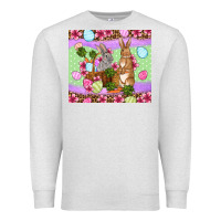 Oatmeal Heather Easter eggs bunnys basket Premium Sweatshirt - OliviaCreatesArt