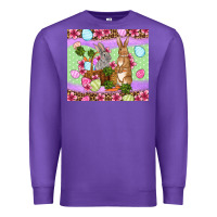 Purple Easter eggs bunnys basket Premium Sweatshirt - OliviaCreatesArt