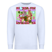 White Easter eggs bunnys basket Premium Sweatshirt - OliviaCreatesArt