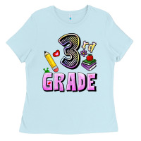Baby Blue Third Grade Ladies Tee - RanaPortraitStore