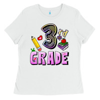 White Third Grade Ladies Tee - RanaPortraitStore