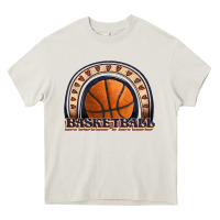 Cream basketball rainbow Heavy Core Tee - JahusDesignShop