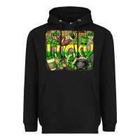 Black All you need is coffee and lucky St. Patrick's Heavyweight Hoodie - HowdyJamesFarm