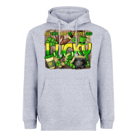Heather Grey All you need is coffee and lucky St. Patrick's Heavyweight Hoodie - HowdyJamesFarm