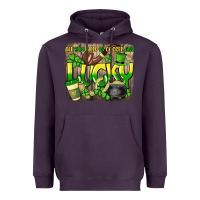 Plum All you need is coffee and lucky St. Patrick's Heavyweight Hoodie - HowdyJamesFarm
