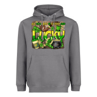 Storm All you need is coffee and lucky St. Patrick's Heavyweight Hoodie - HowdyJamesFarm