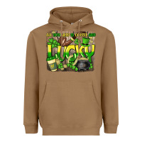 Toasted Coconut All you need is coffee and lucky St. Patrick's Heavyweight Hoodie - HowdyJamesFarm