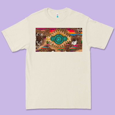 Western Gemstone And Leopard With Serape Licanse Plate Premium Tee Designed By Artiststas