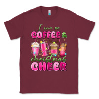 Burgundy i run on coffee and christmas cheer Classic Tee - MaliasSmallBusiness