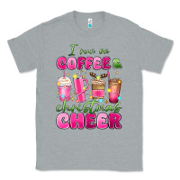 Heather Grey i run on coffee and christmas cheer Classic Tee - MaliasSmallBusiness