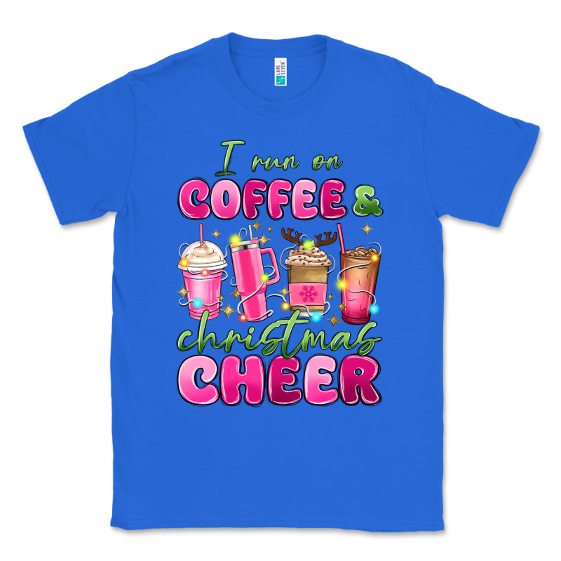 I Run On Coffee And Christmas Cheer Classic Tee by MaliasSmallBusiness | Teevron