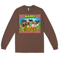 Chestnut Happy Easter Farm Animals 20oz skinny Long Sleeve Tee - LillyAllenDesigns