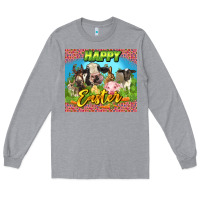Heather Grey Happy Easter Farm Animals 20oz skinny Long Sleeve Tee - LillyAllenDesigns
