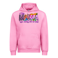 Fuchsia Pink This Mama is chilling with her Urban Hoodie - CowhideDigitalArt