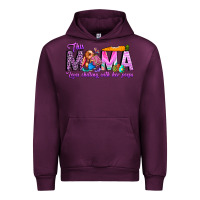Mauve Wine This Mama is chilling with her Urban Hoodie - CowhideDigitalArt