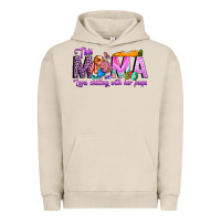 Pigment French Oak This Mama is chilling with her Urban Hoodie - CowhideDigitalArt