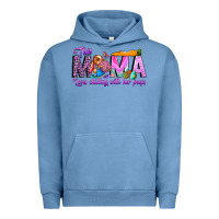 Pigment Pebble Blue This Mama is chilling with her Urban Hoodie - CowhideDigitalArt