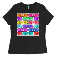 Black plaster seamless pattern Ladies Tee - BundleAndBundleShop