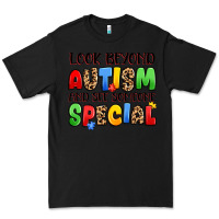 Black look beyond autism and see someone special Premium Tee - JahusDesignShop