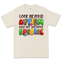 Bone look beyond autism and see someone special Premium Tee - JahusDesignShop