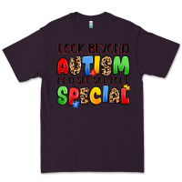 Plum look beyond autism and see someone special Premium Tee - JahusDesignShop