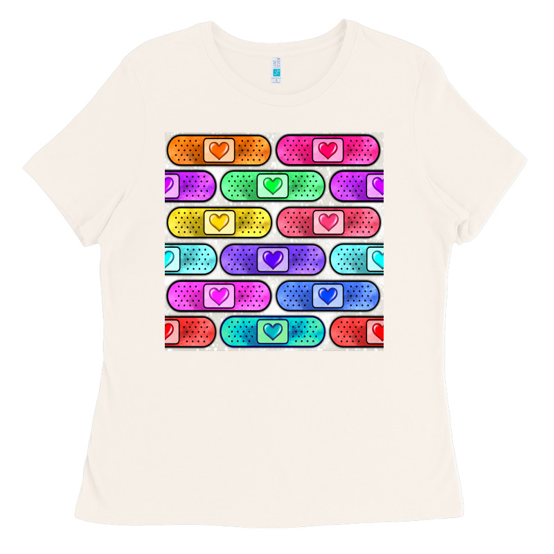 Plaster Seamless Pattern Ladies Tee by BundleAndBundleShop | Teevron