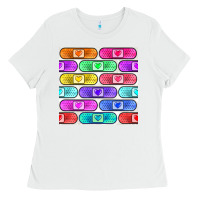 White plaster seamless pattern Ladies Tee - BundleAndBundleShop